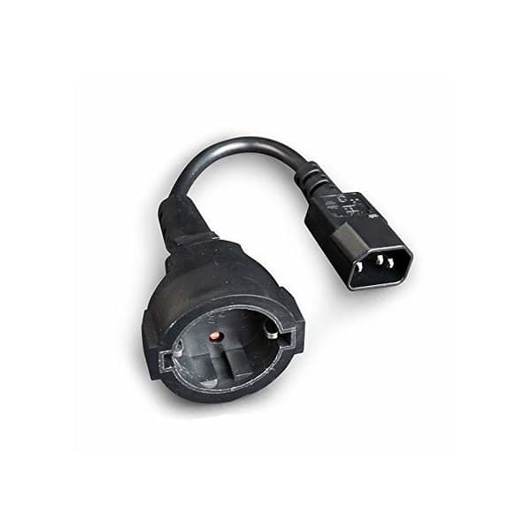 Strømadapter - GEMBIRD - PC-SFC14M-01 - C14 han til Schuko hun - 0,15 m - Sort