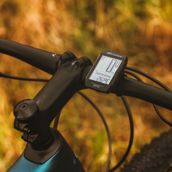 Cykelcomputer - FORCE - Force Rapid - Trådløs - Baggrundsbelyst skærm - IPX6