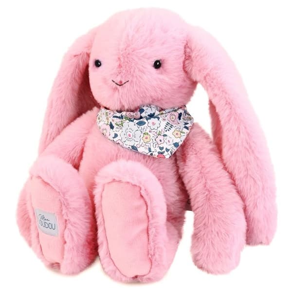 Doudou et Compagnie - Plush Kanin Blomster rosa 35 cm