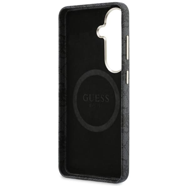 Coque Guess 4G Script MagSafe för Samsung Galaxy S26 - Svart