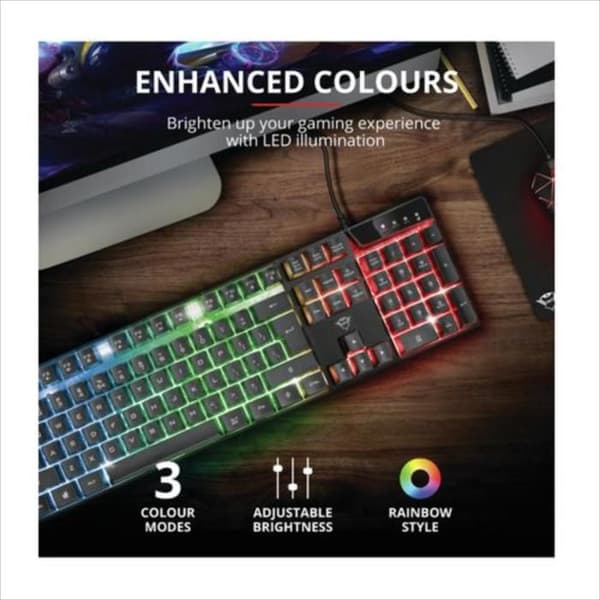 Gamingtangent Trust Gxt 835 Azor med belysning