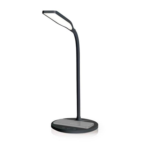 LED-skrivebordslampe - NEDIS - 15 W - Berøringsdimmer - Trådløs oplader - Sort