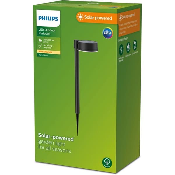 Utomhusljuskälla - PHILIPS - Vynce - Rund stiftmontering - Svart