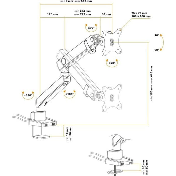 AlzaErgo Arm S65B Essential USB