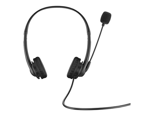 Høretelefoner - HP - Over-ear - Kablet - Boom-mikrofon - Sort