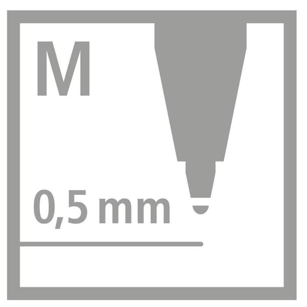 Kuglepen - STABILO - pointball - Genopladelig - 0,5mm - 4 assorterede farver