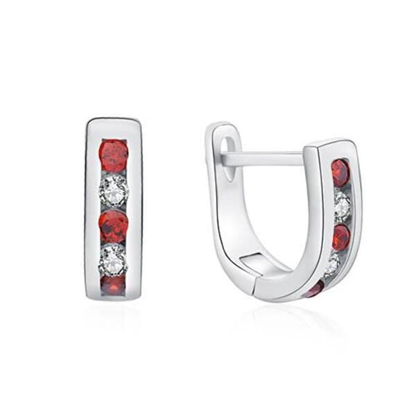 Örhängen - MOISS - E0000177 - Silver 925 - Kubisk Zirkon - Elegant Design