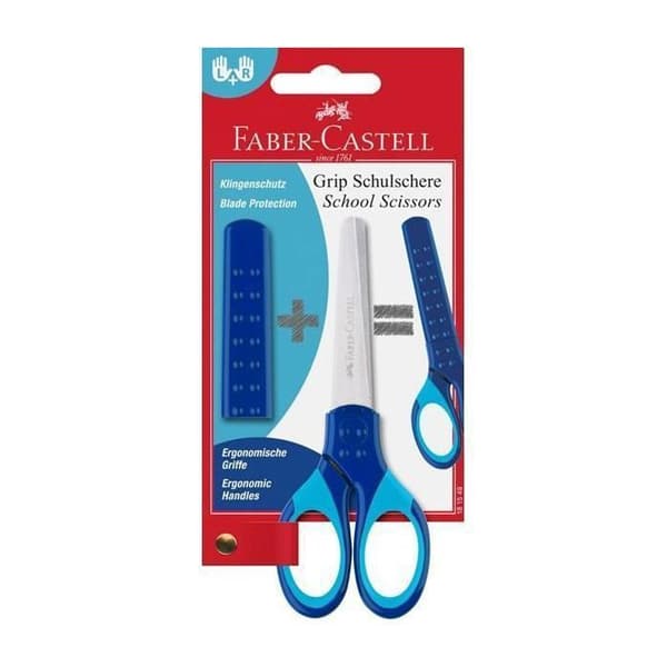 Faber-Castell 181549 - Saks til børn, lige snit, blå, 1 stk.