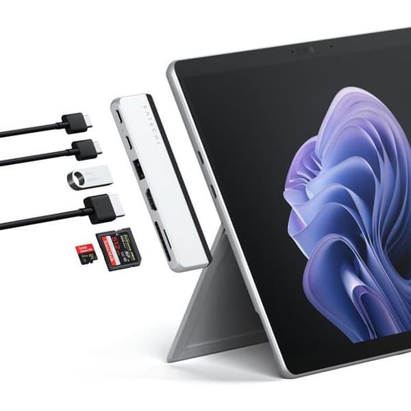 USB-C-hubb - Satechi - Surface Pro 9 - 6 portar - HDMI - Elegant design