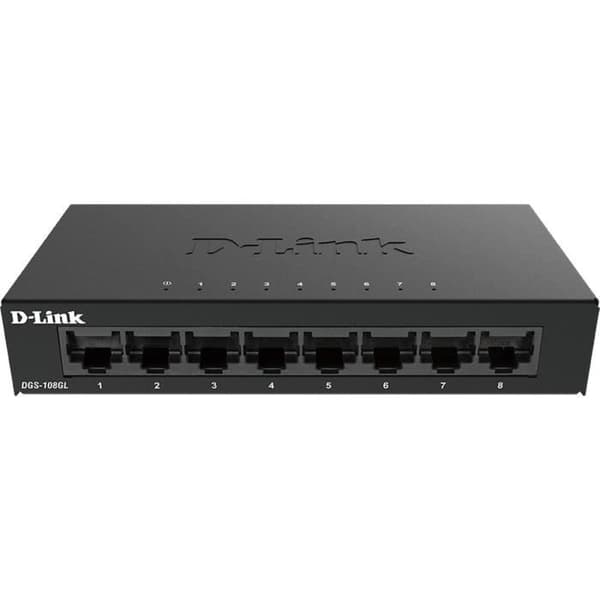 8-port Gigabit switch - Metal, plaststik - DLINK