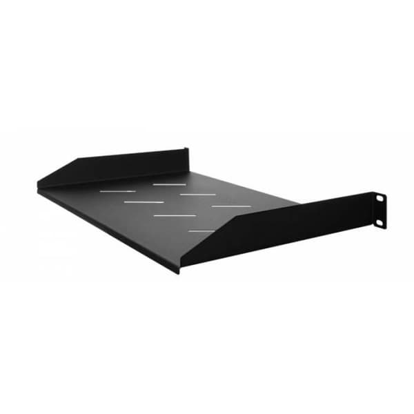 Rack hylde 19" 1U 350mm sort