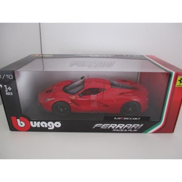 Samlerbil - BBURAGO - Ferrari LaFerrari - Rød - Skala 1/18