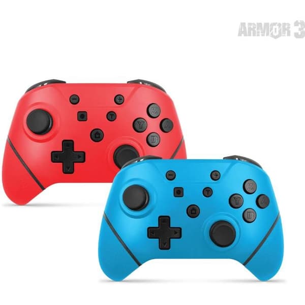 Armor3 NuChamp Wireless Controller Pack til Nintendo Switch (2i1) (blå, rød)