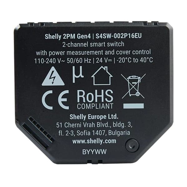 Shelly 2PM Gen4 Intelligent Relækontakt