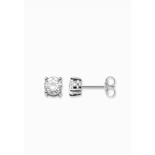 Örhängen - THOMAS SABO - Vit sten - Silver - Stift - Kvinna
