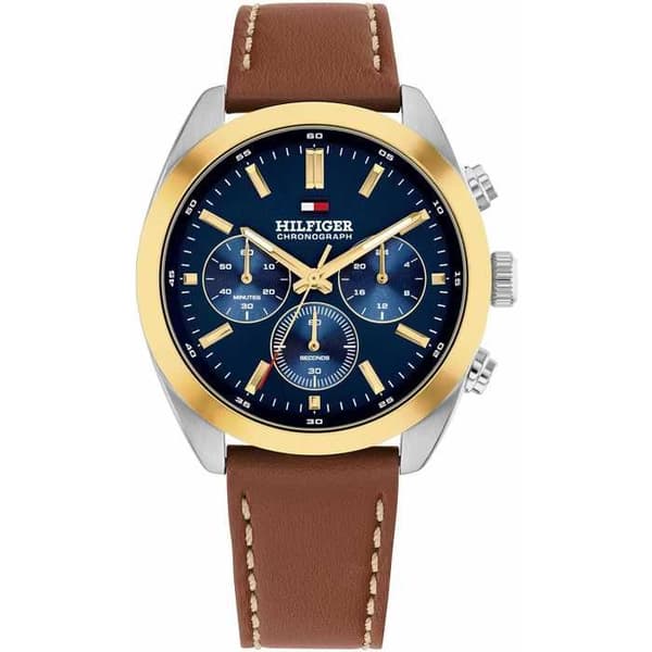 Ur - Stål, Blå Læder - Tommy Hilfiger - 1710720