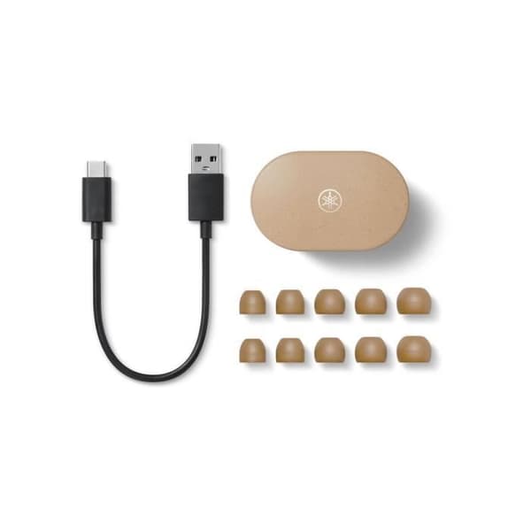 Yamaha TW-E7B Beige — True Wireless Bluetooth (TWS) hörlurar för musik och samtal