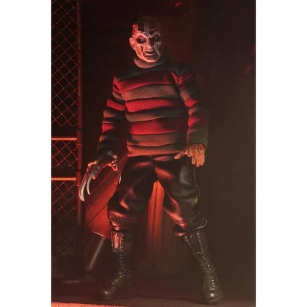 Figur - NECA - Freddy Krueger - Retro - 20 cm - Rød/Sort