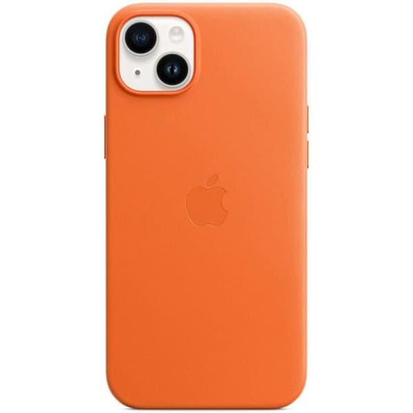 Læderetui til iPhone 14 Plus - Orange
