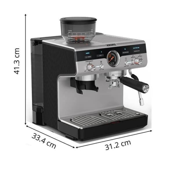 Krups Precision, Espressomaskine med kværn, Perfekt espresso, Interface, XP801T10