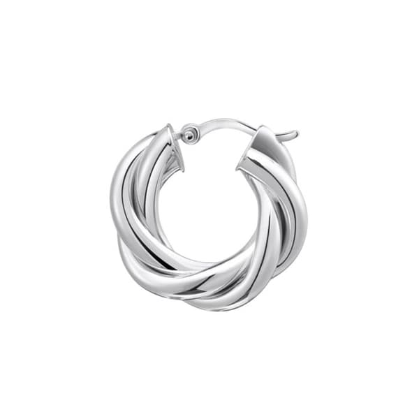 Örhängen i silver med flätad design