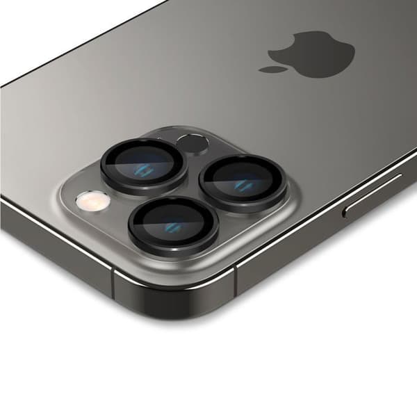 Glas til kamera - SPIGEN - EZ FIT - iPhone 14 Pro/Max - Pakke med 2 - Sort