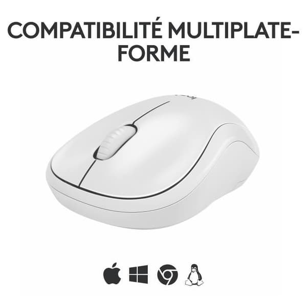 Mus - Trådlös - Logitech - M240 Silent - Vit
