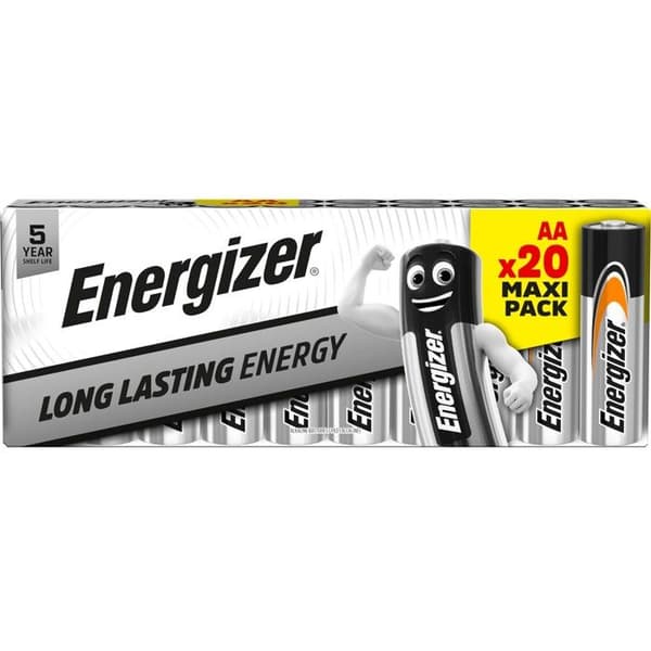 Pakke med 20 Everyday AA DP20 Alkaline Batterier