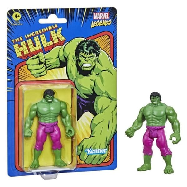 Hulk MARVEL LEGENDS Series samlarfigur - Retrodesign - 9,5 cm