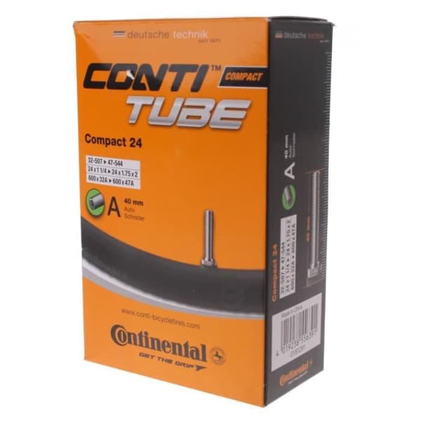 Continental Compact 24 tommer slange - Bilventil 40mm - Sort