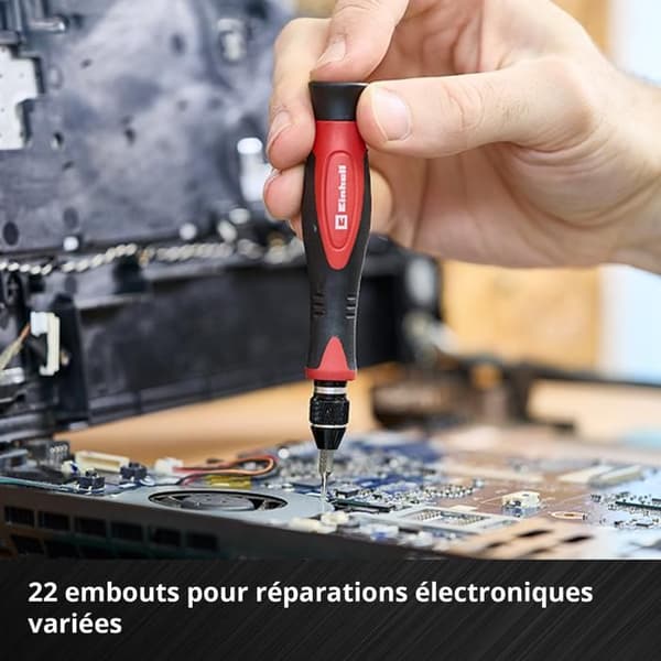 Einhell Sæt Værktøjsæske Hobby E-Case 153 stk (Reparationssæt til Elektronik, Elektrisk Arbejde, Tænger, E-Case System)