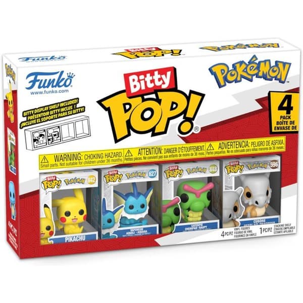 Samlarfigur - FUNKO - Bitty Pop! Pokemon - Pikachu - 4 stycken - 2,3 cm