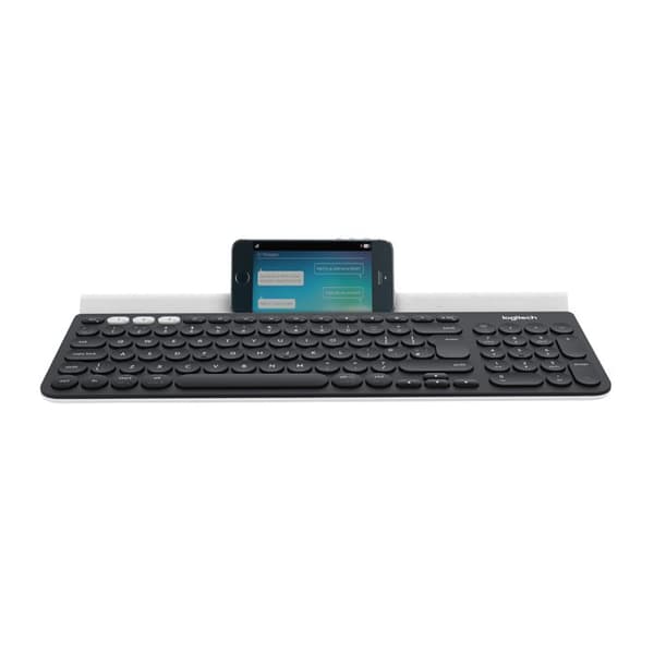 LOGITECH K780 Tangentbord - Trådlös anslutning - USB 2.0-gränssnitt - Holländsk - Vit - Bluetooth - Mac, Android, iOS, Windows