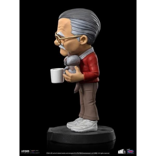 Figurin - IRON STUDIOS - STAN LEE MED GRUMPY CAT - Marvel - Iron Studios Mini Co. - 15 år gammal - Inomhus - Unisex