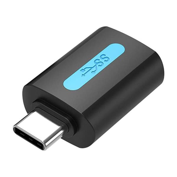Lader - Vention netadapter - CDUB0 - USB-adapter, USB-C han til USB 3.0 hun (sort)