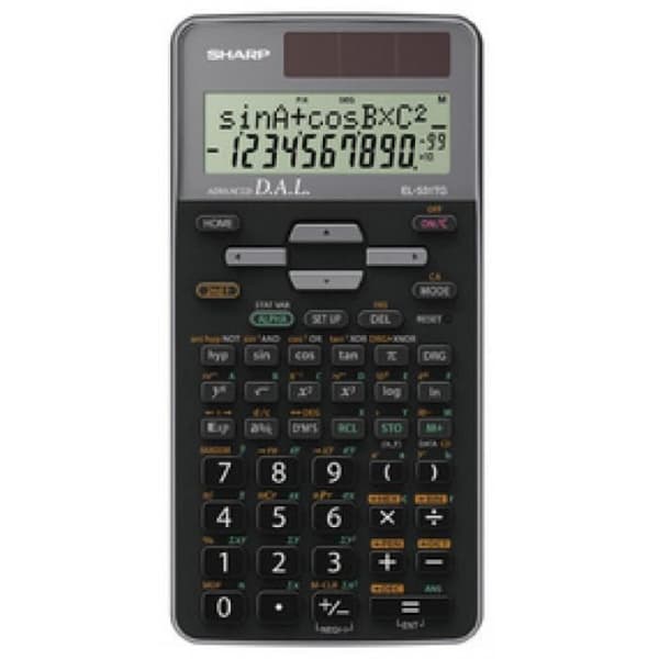 Skolecalculator - SHARP - EL-531 TG-GY - Farve: grå sort - Blæk: Sort