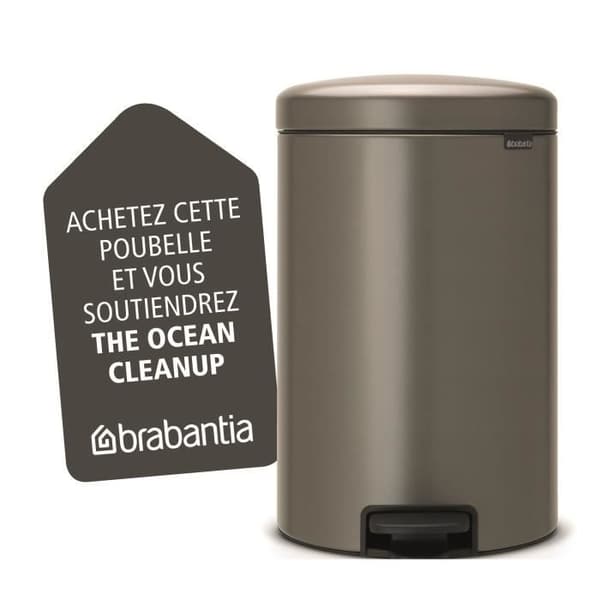 Newicon 20 l pedalspand platinum Code D - Brabantia