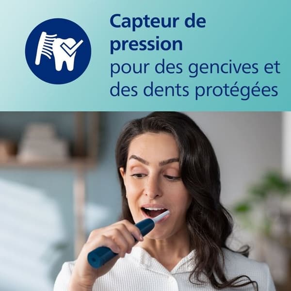 Elektrisk tandbørste - Philips - Sonicare 4100 - 2 tilstande - Tryksensor - Marineblå