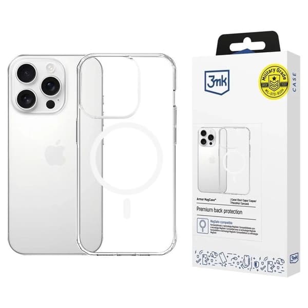3mk Armor MagCase för iPhone 16 Pro Max - Transparent