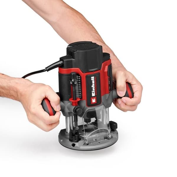 Einhell Professional Fräsmaskin TP-RO 1400 E (1400 W, slaglängd 55 mm, med parallellguide, kompassspets)