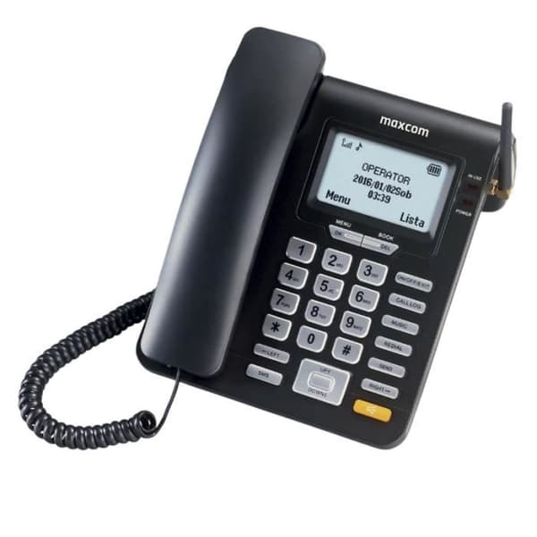 Fastnettelefon - MAXCOM - MM28D - Sort - 300 kontakter - Indbygget højttaler
