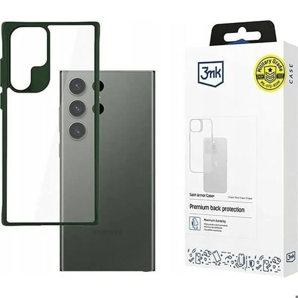 Coque 3MK Satin Armor Case+ i grön silikon
