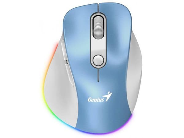Trådløs Bluetooth genopladelig Mini Ergo 9000S Pro Mus Blå