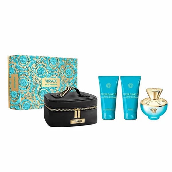 Versace Dylan Turquoise Eau De Toilette Spray 100ml Sæt 4 Stykker