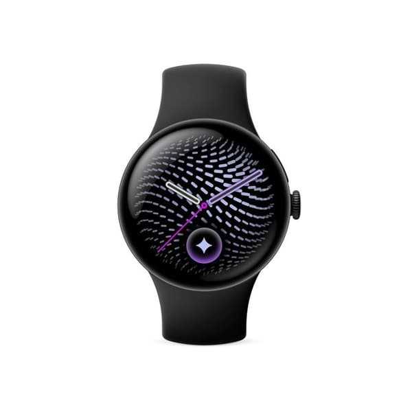 Google Pixel Watch 5 41 mm Bluetooth Sort Mat med sort vulkansk gummibånd