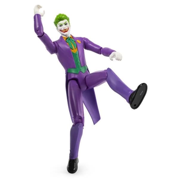 Joker Figur 30 cm - Batman - SPIN MASTER - Storformat ledad figur - Vit