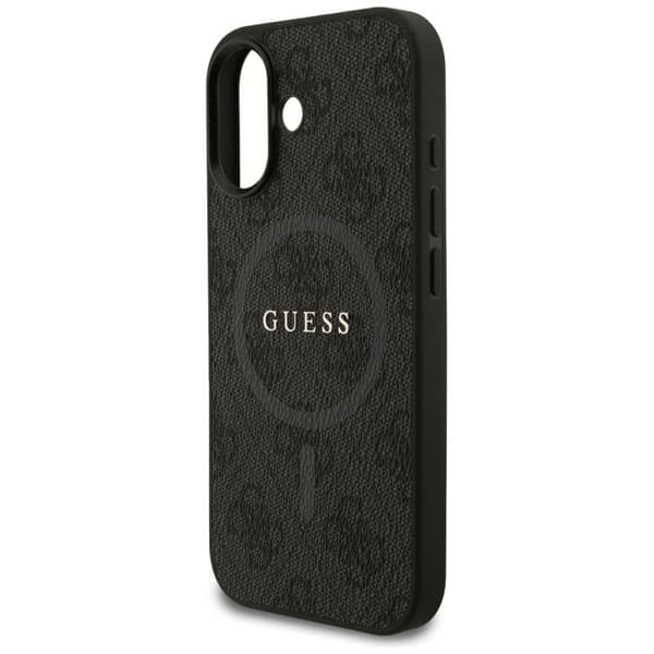 Coque Guess 4G Ring Classic Logo MagSafe til iPhone 17 - Sort