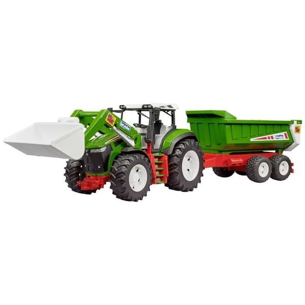 Landbrugs Traktor - Bruder - ROADMAX - Frontlæsser - Tiptrailer - Grøn