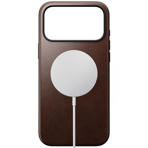 Coque - NOMAD - iPhone 17 Pro Max - Full grain läder - MagSafe-kompatibel - Brun