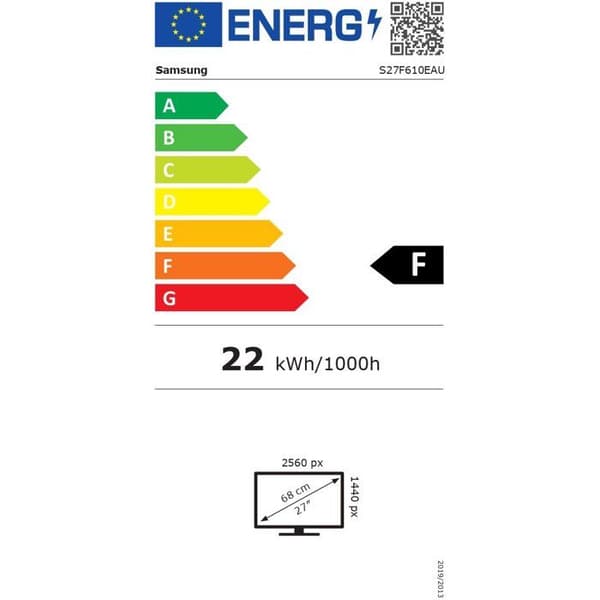 Bildskärm PC - SAMSUNG - 27" - QHD - 100Hz - IPS-panel - 5ms - LS27F610EAUXEN